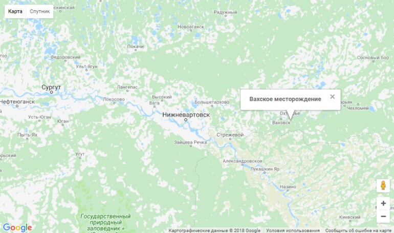 вахское карта