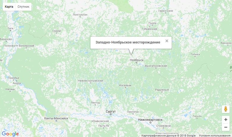 западно-ноябрьское карта