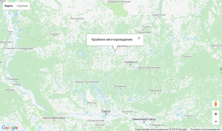 Крайнее карта