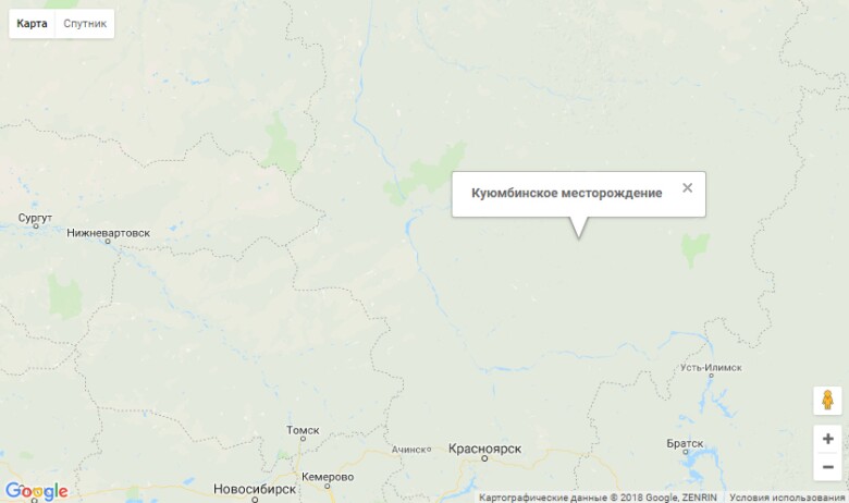 Куюмбинское карта