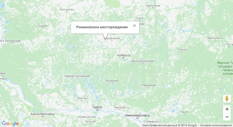 романовское карта