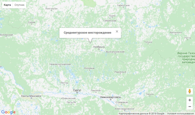 Среднеитурское карта