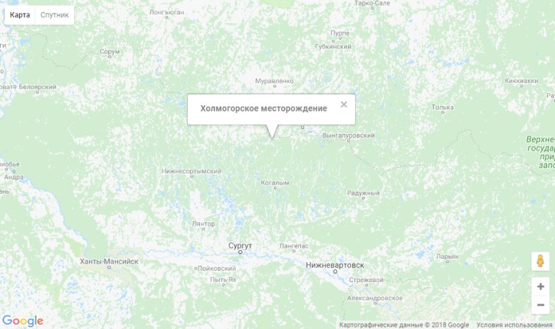 Холмогорское карта