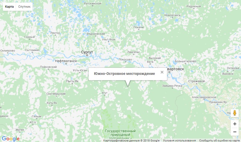 южно-островное карта