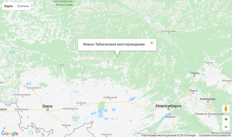 Карта месторождений томской области
