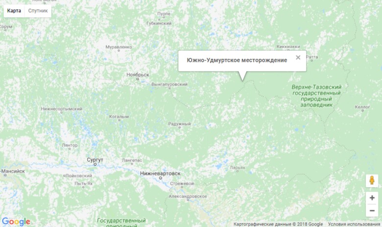 южно-удмуртское карта