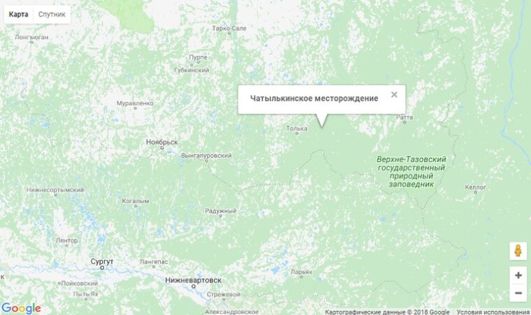 Чатылькинское карта
