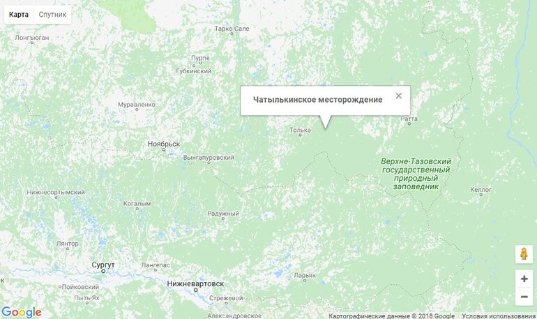 Чатылькинское карта